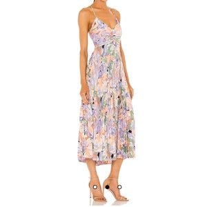 Blythe Dress in coral multi ASTR the Label